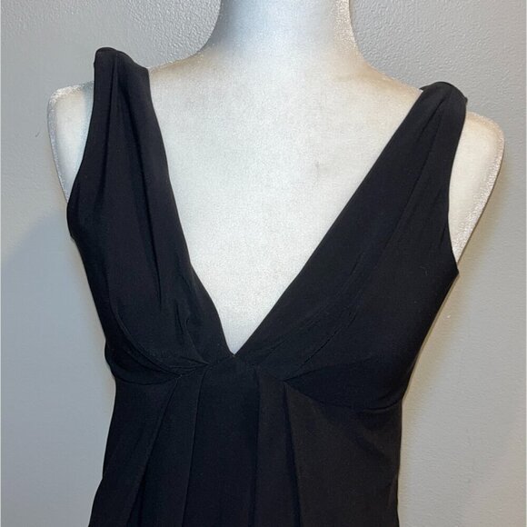 Y2K. Joseph Ribkoff Black Sleeveless V-Neck Bubble Mini  Dress Women’s Size 4 - Picture 2 of 8